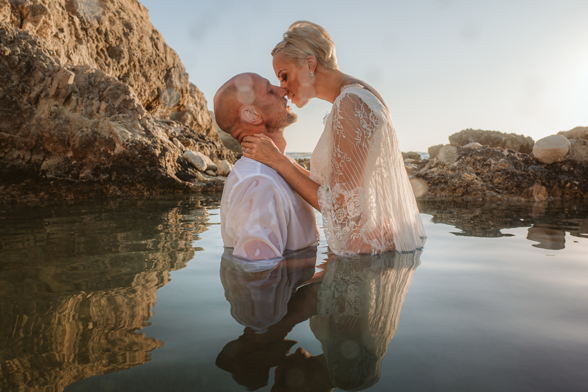 Alana & Luke’s Sensational Underwater Cyprus Sea Caves Trash the Dress Shoot 13
