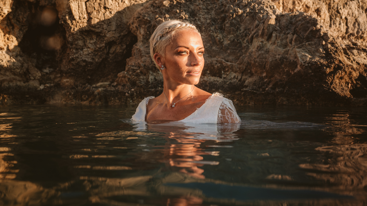Alana & Luke’s Sensational Underwater Cyprus Sea Caves Trash the Dress Shoot 16