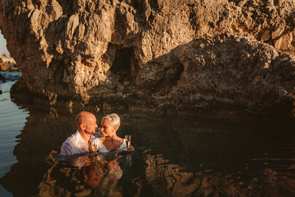 Alana & Luke’s Sensational Underwater Cyprus Sea Caves Trash the Dress Shoot 21