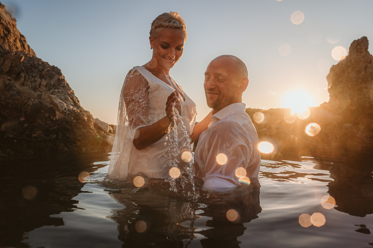 Alana & Luke’s Sensational Underwater Cyprus Sea Caves Trash the Dress Shoot 19