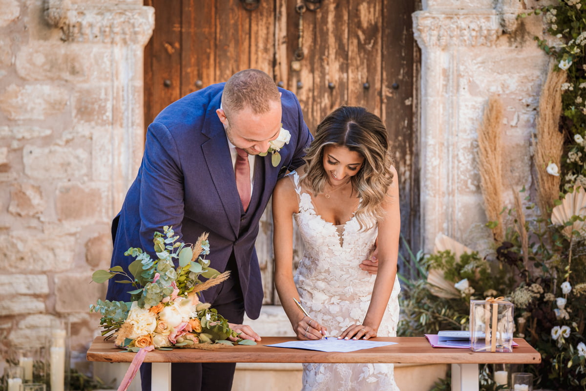 Emily and Chris get married at Minthis Hills in Cyprus