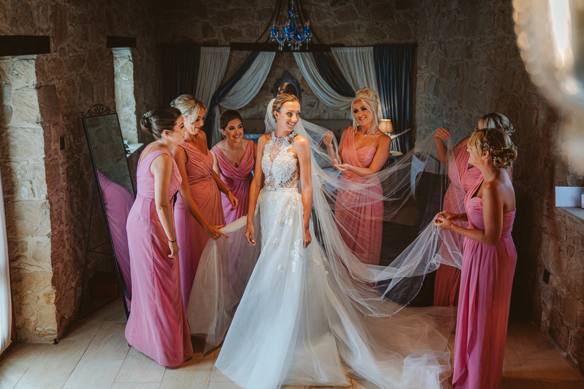 Get a sneak peek at Charlene and Ben's beautiful blush pink Liopetro wedding in Cyprus, captured by Beziique, their creative Kouklia wedding photographers.