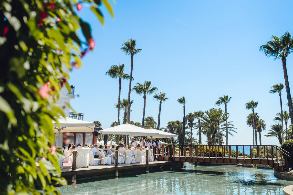 Ceremony venue on the wtaer