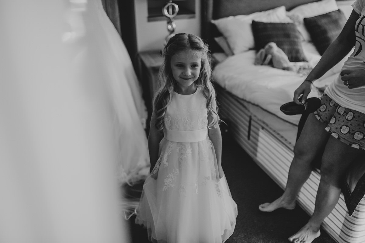 Flower girl smiling