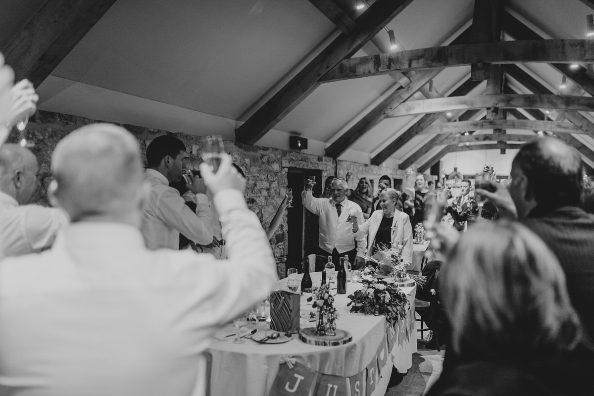 toasting the happy couple