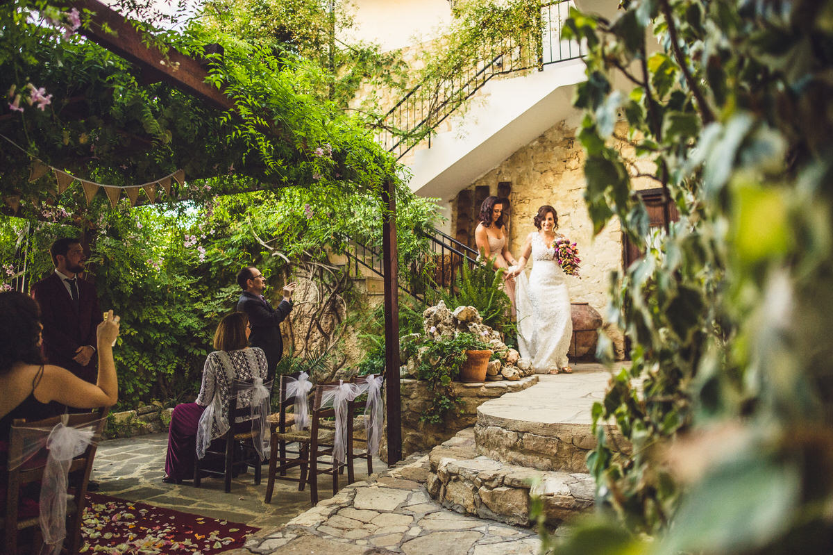 the bride arrives