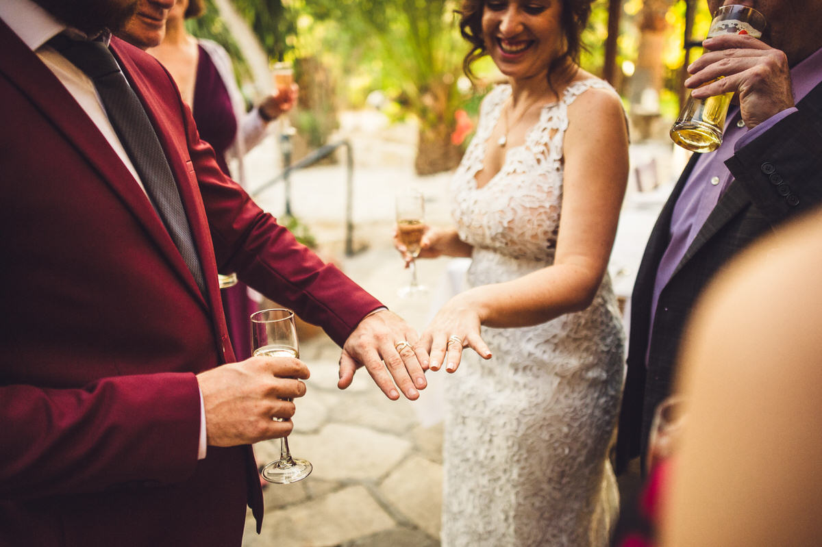 showing off their rings