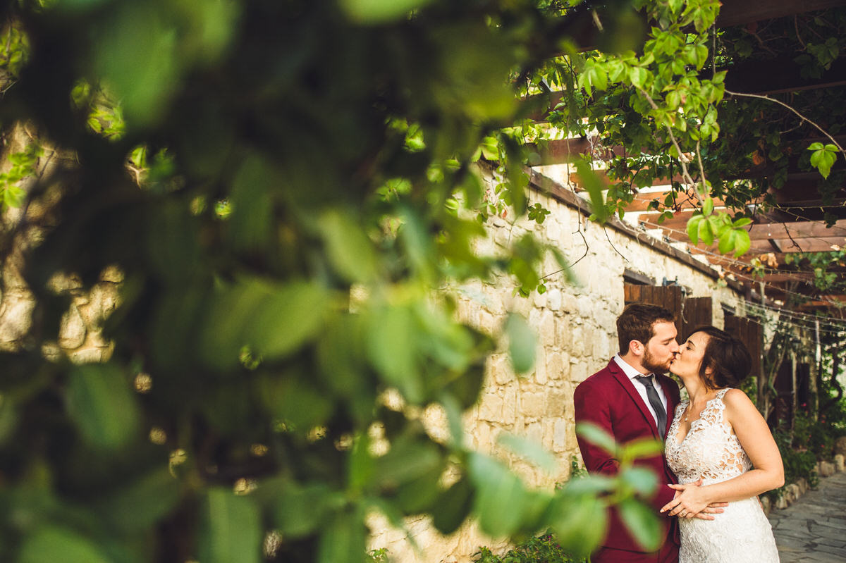 under the pergola