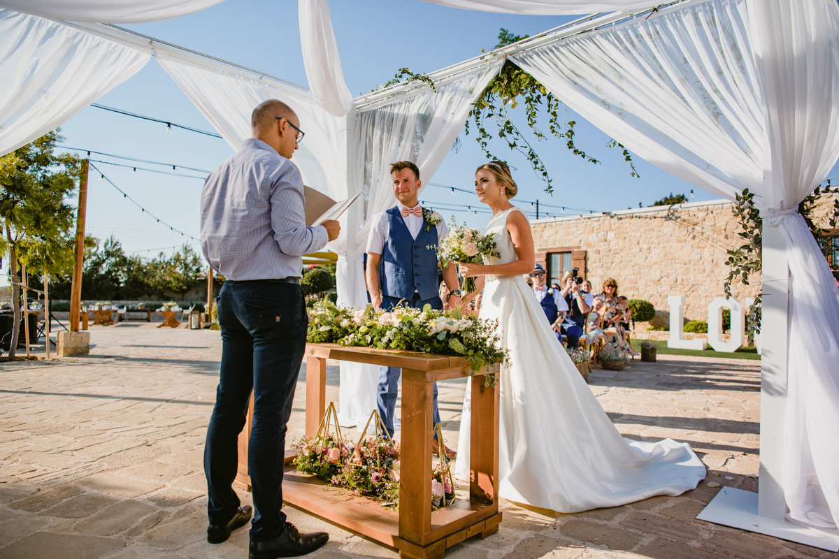 Nicola and Joel fell head over heels for Liopetro Venue for their destination wedding in Cyprus. Find inspiration and tips for your own wedding abroad here.