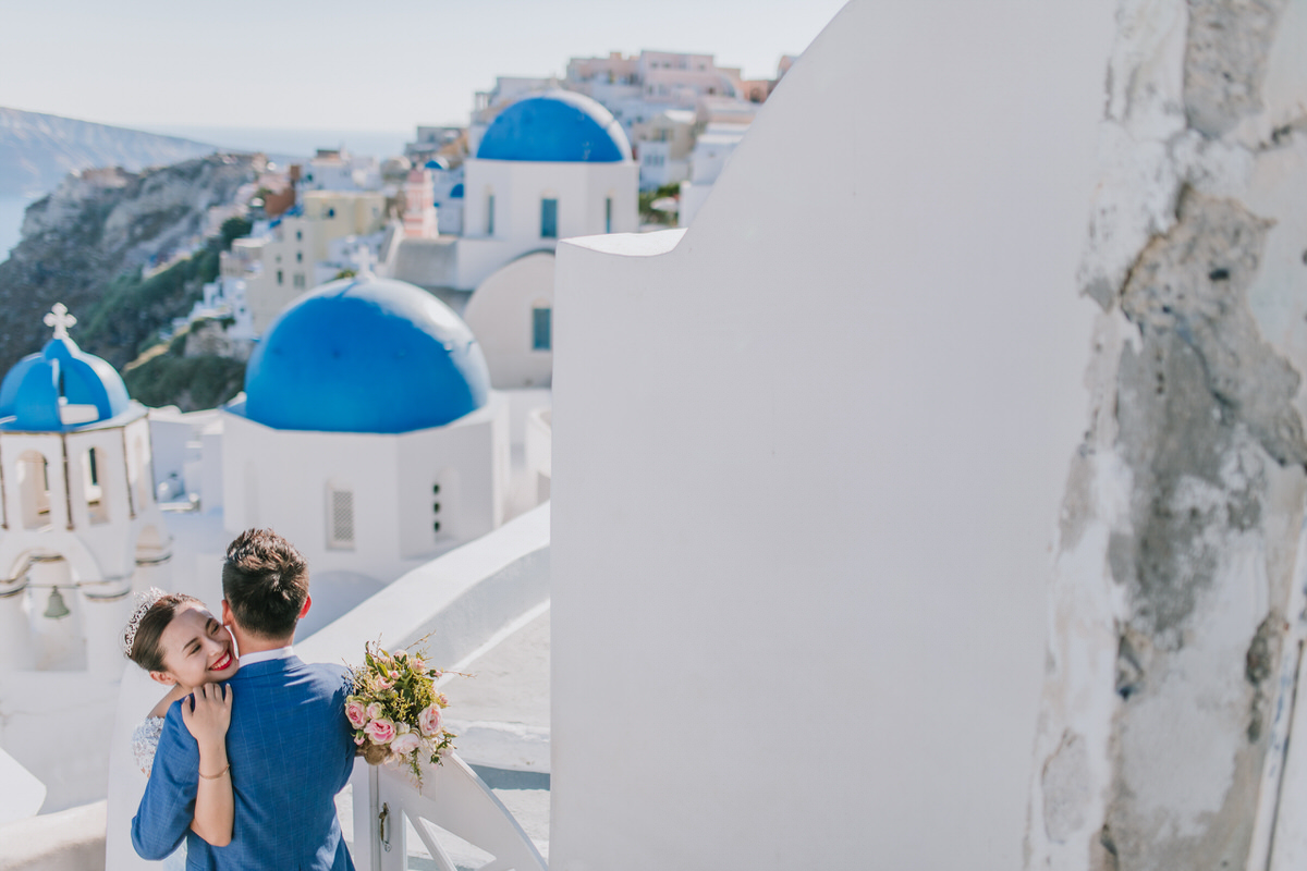 santorini destination wedding beziique