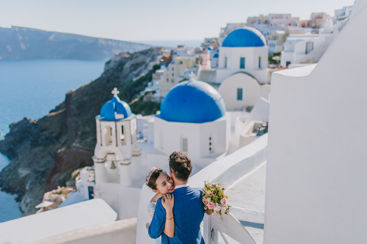 santorini destination wedding beziique