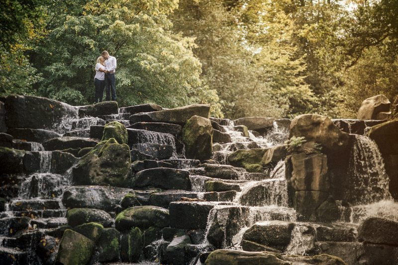love waterfall engagement
